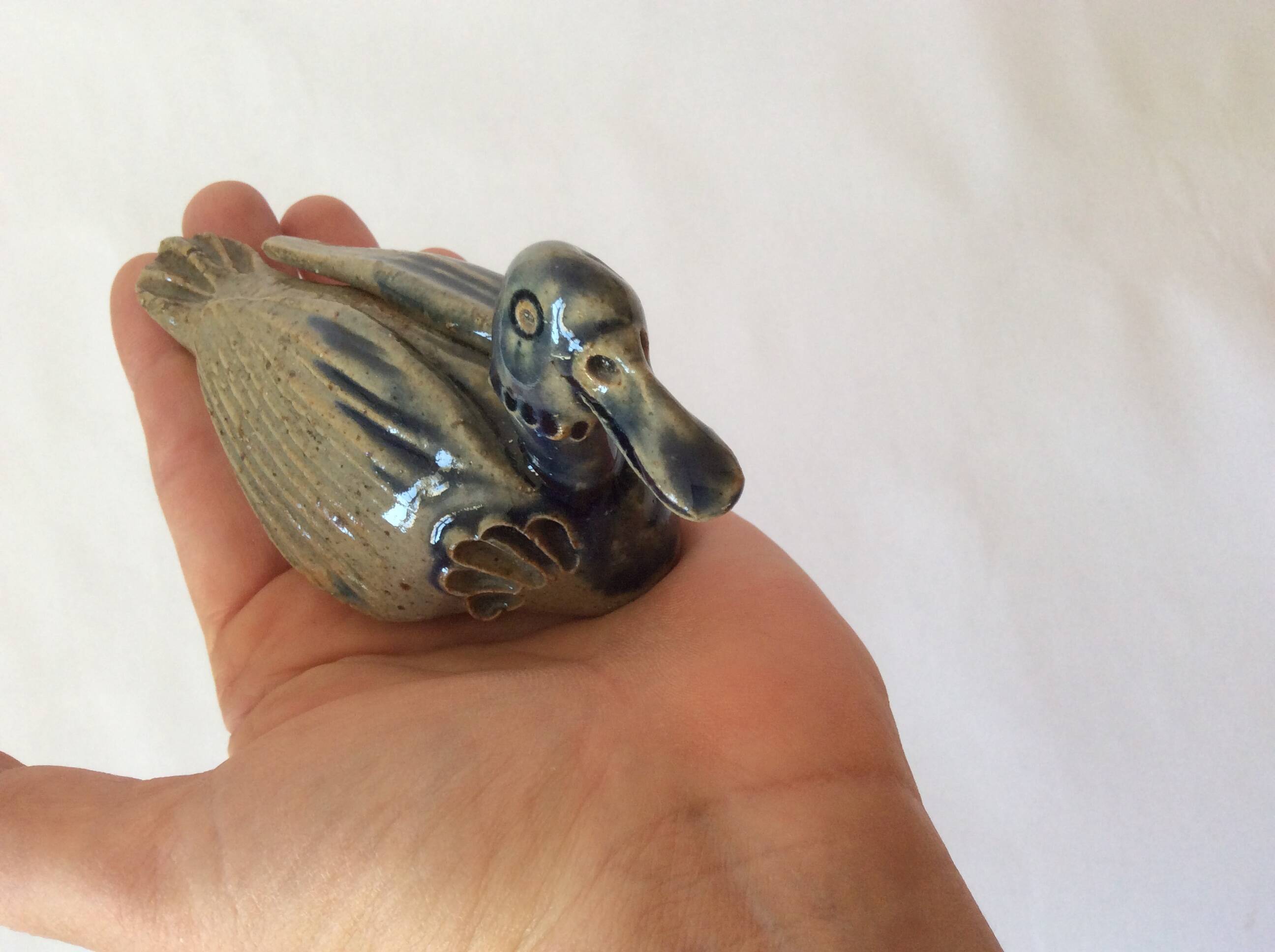 Vintage stoneware duck