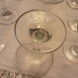 15 blown glass champagne coupes