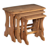 Retro Restored Ercol Chantry Nest Of Elm Tables