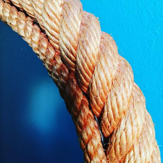 Vintage rope mirror