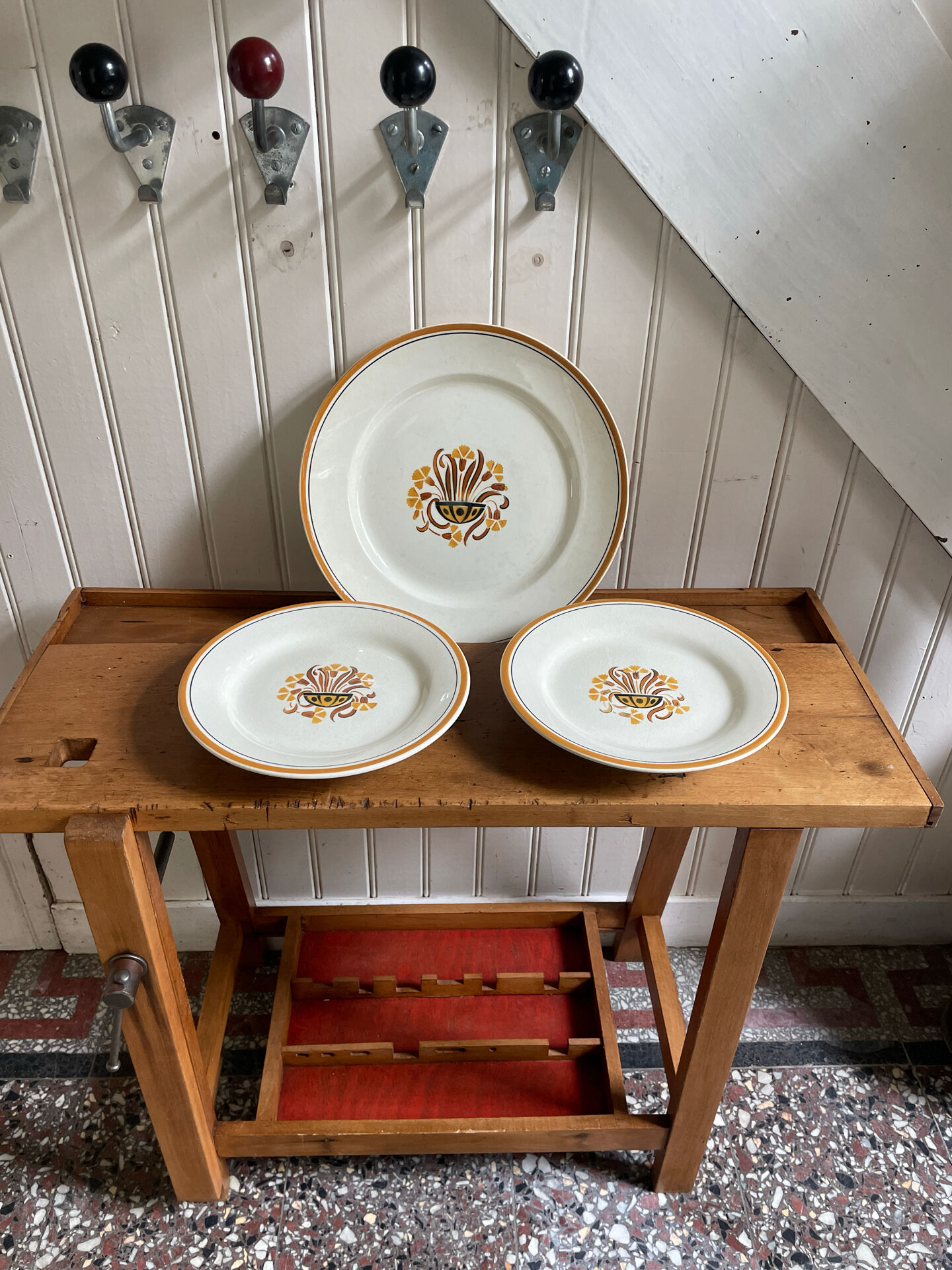 Art Deco service set Creil and Monterau