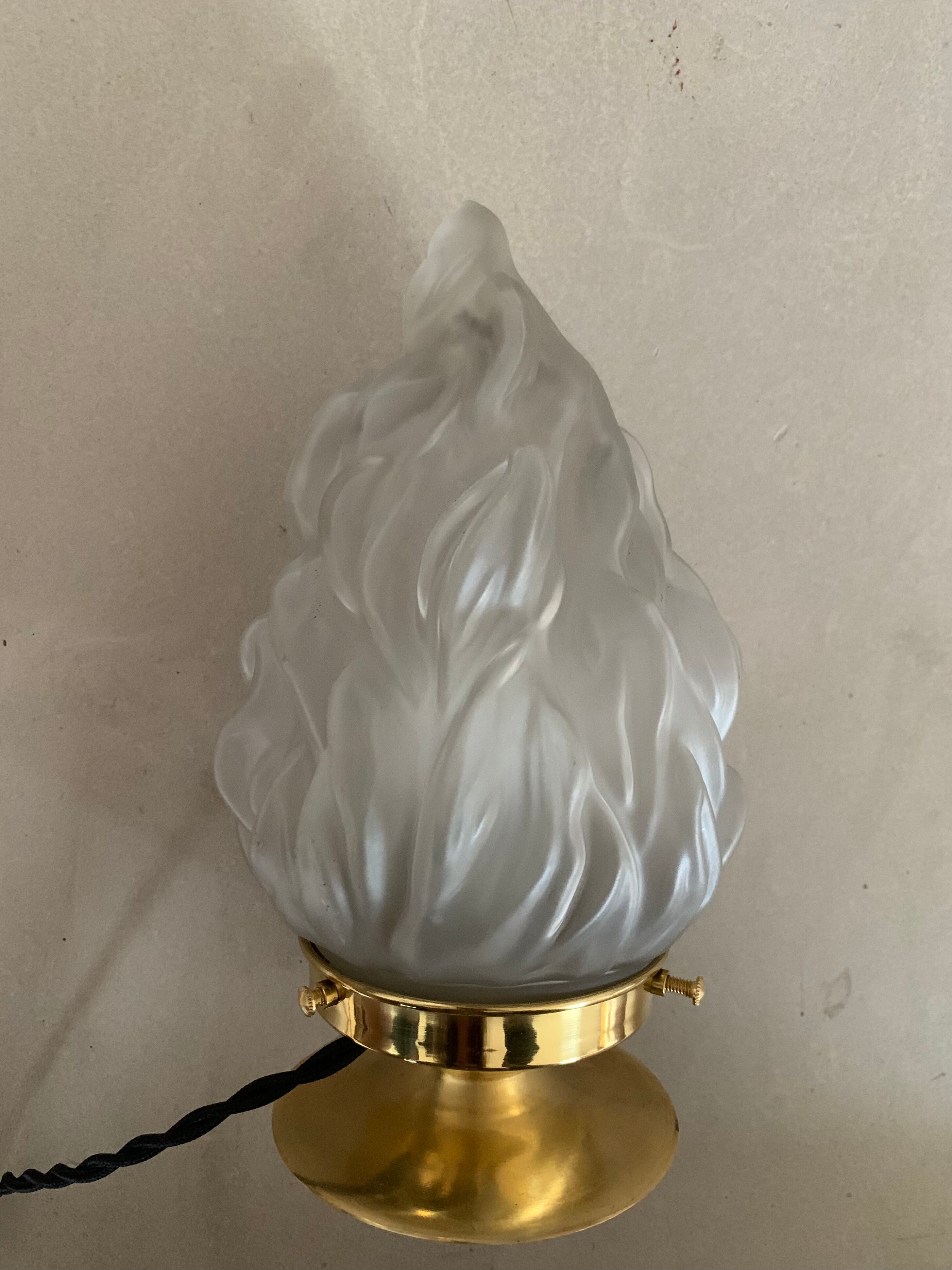Old laying flame lamp