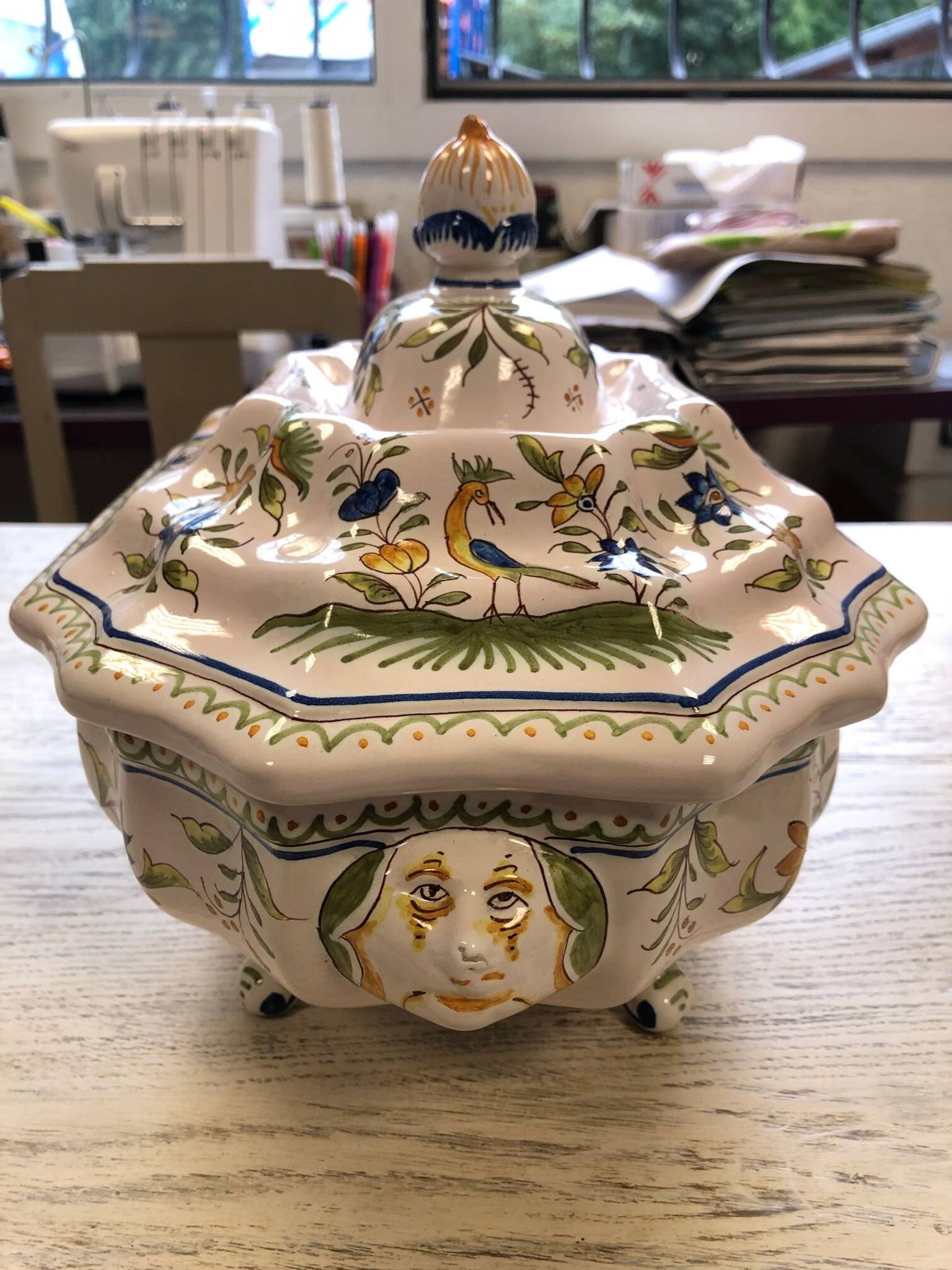 Tureen and its oval platter in moustiers - perfect condition