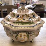 Tureen and its oval platter in moustiers - perfect condition