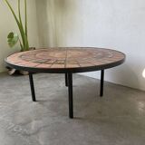Capron “herbarium” coffee table with metal base