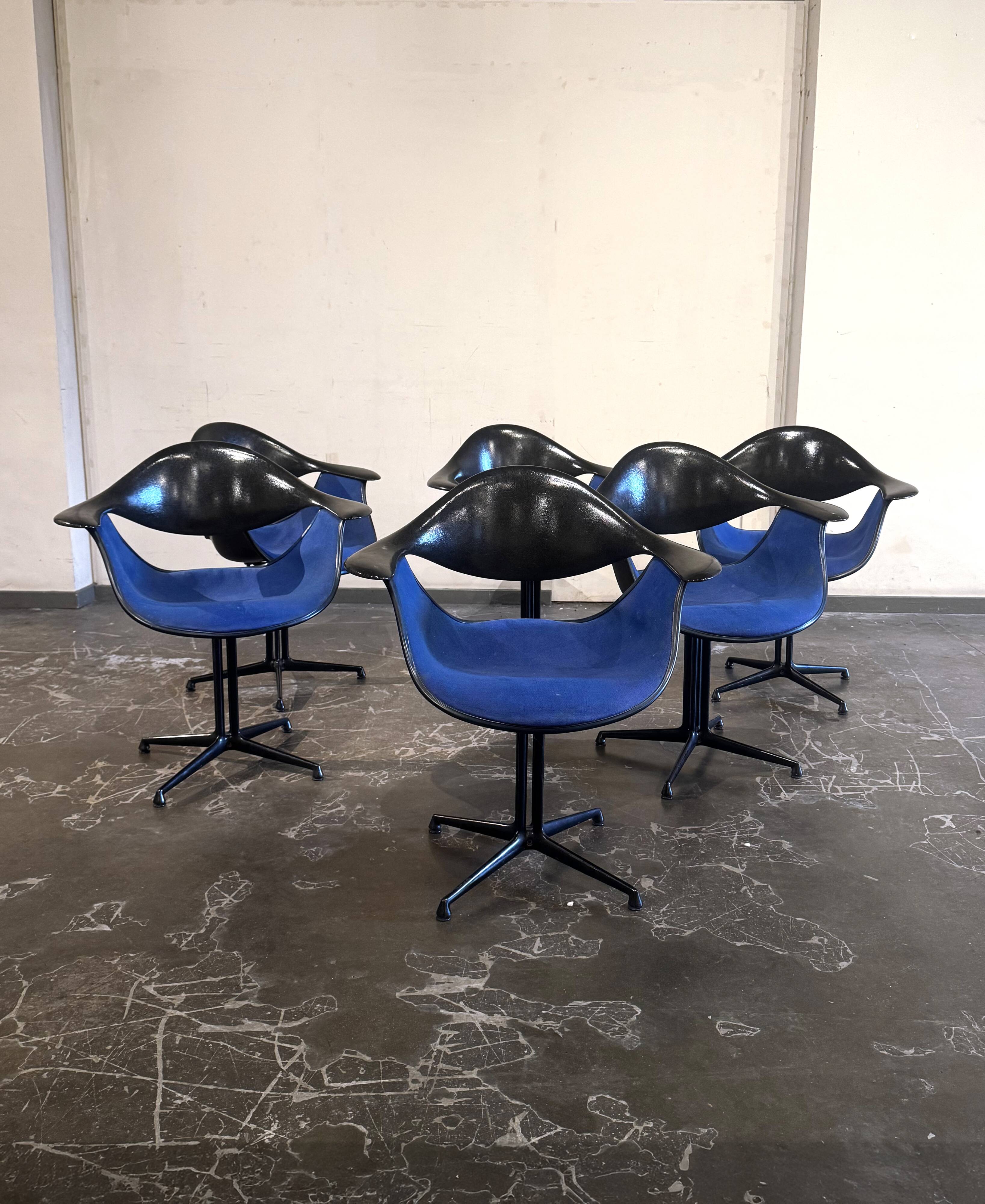 Exceptional series of 6 DAF armchairs.