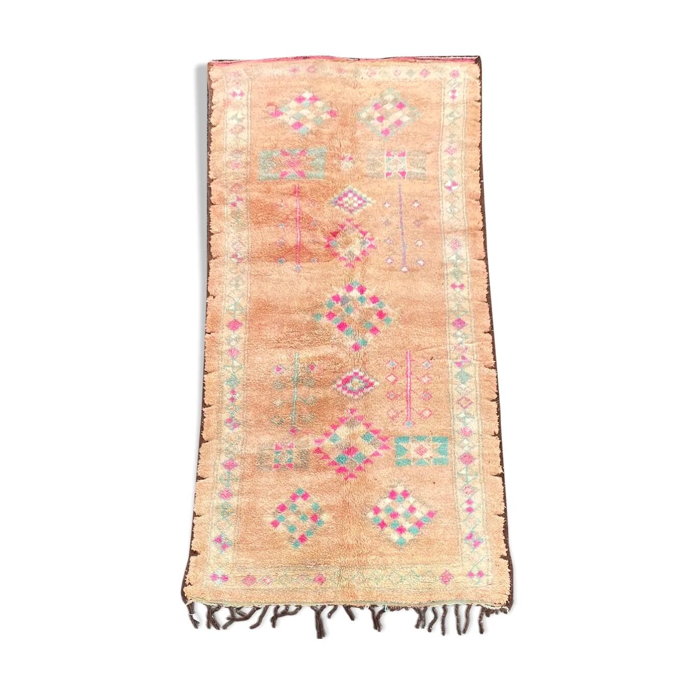 Moroccan vintage carpet boujad 165x370 cm