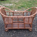 Old rattan stroller and canning