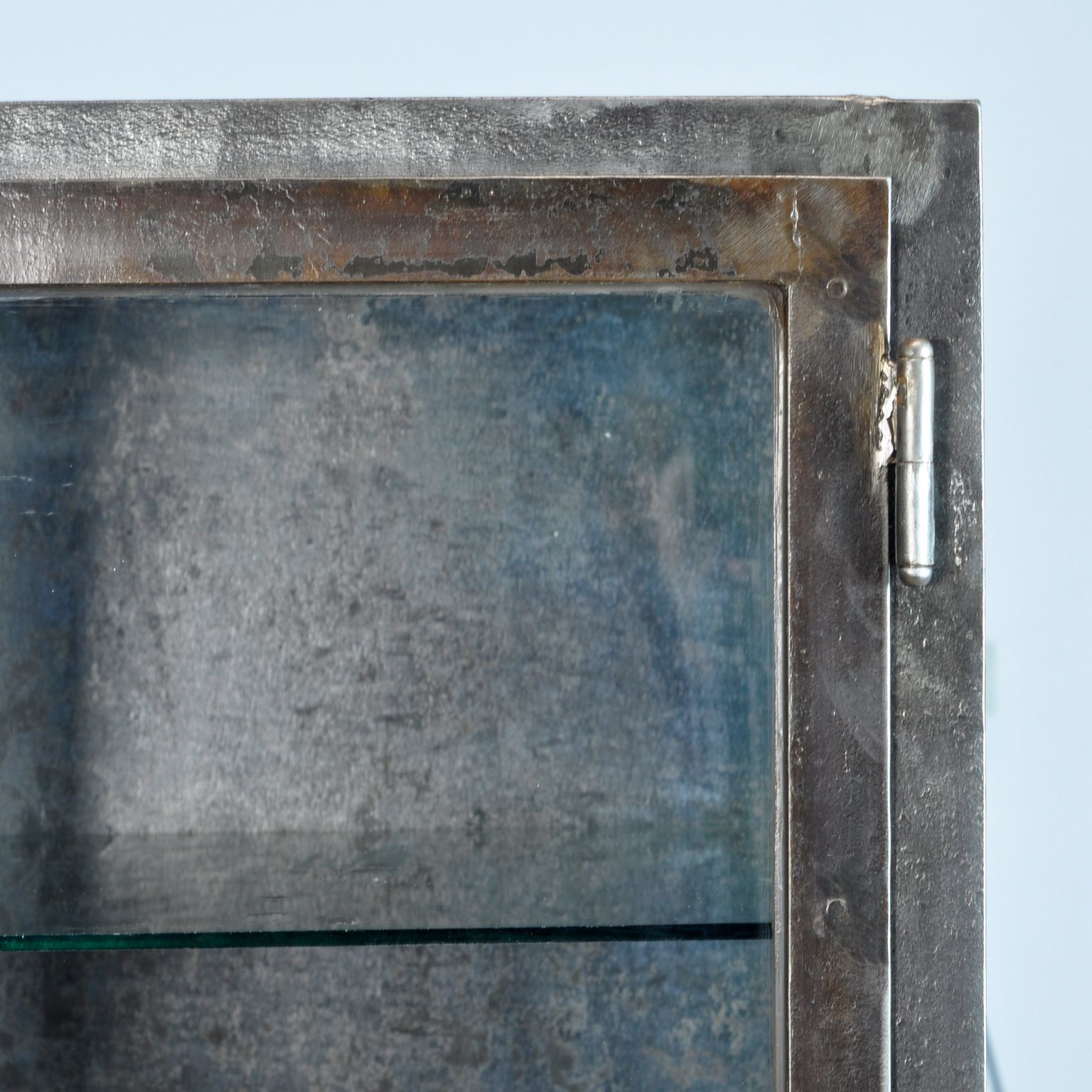 Vintage Steel And Glass Medical Cabinet, 1940s