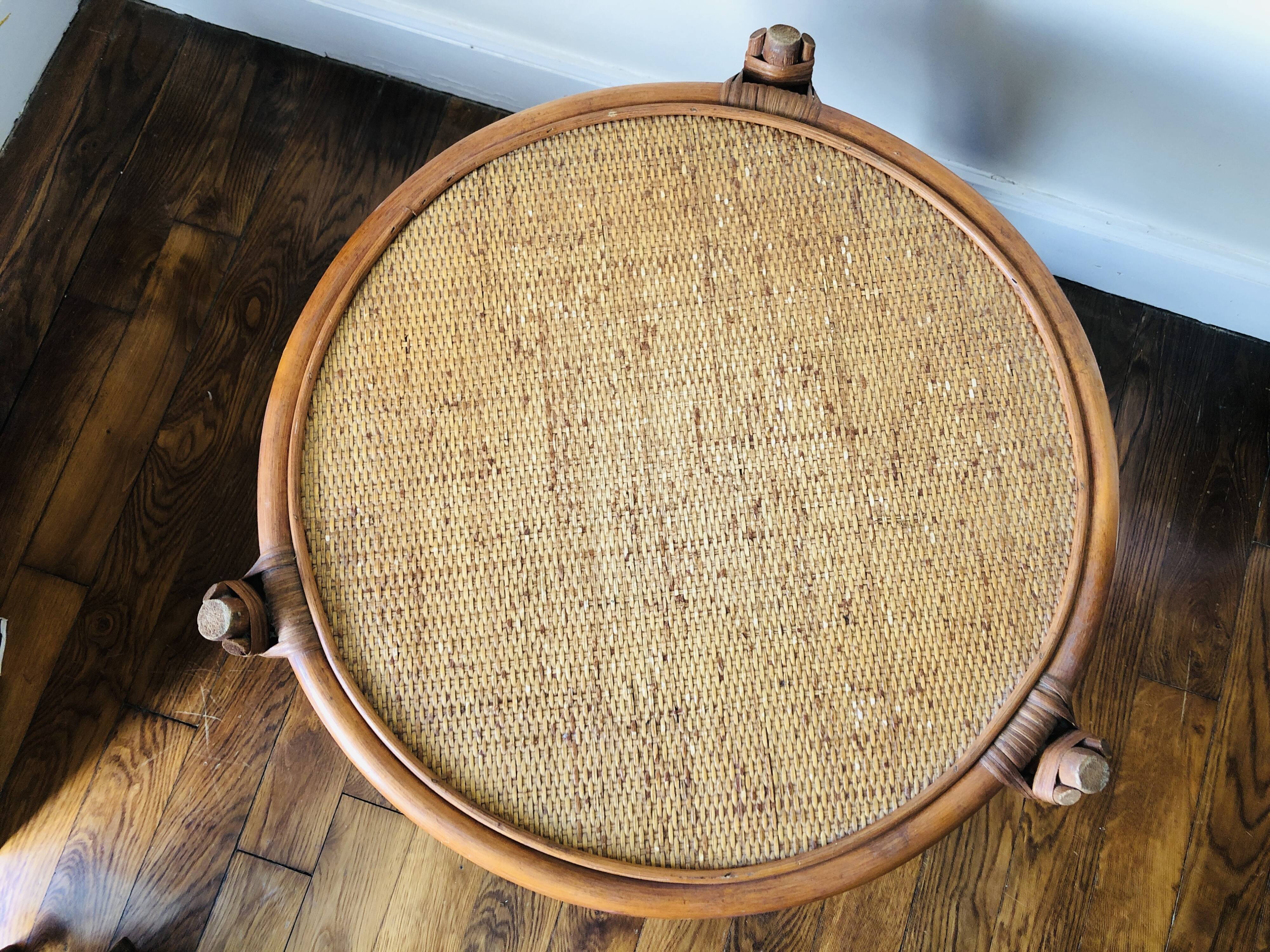 Rattan coffee table from 1960
