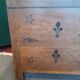 Rustic chest symbols in marquetry
