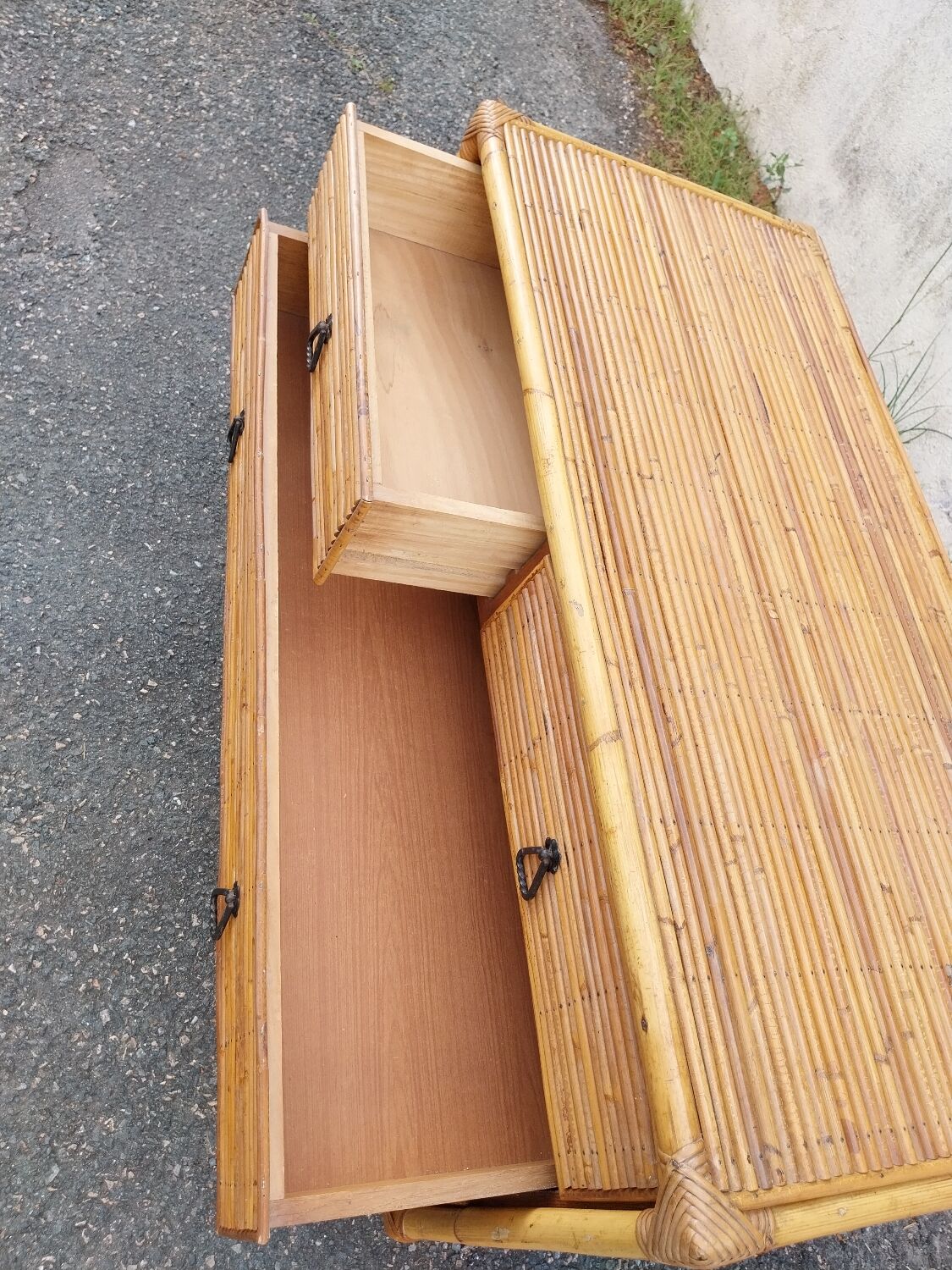 Bamboo chest of drawers