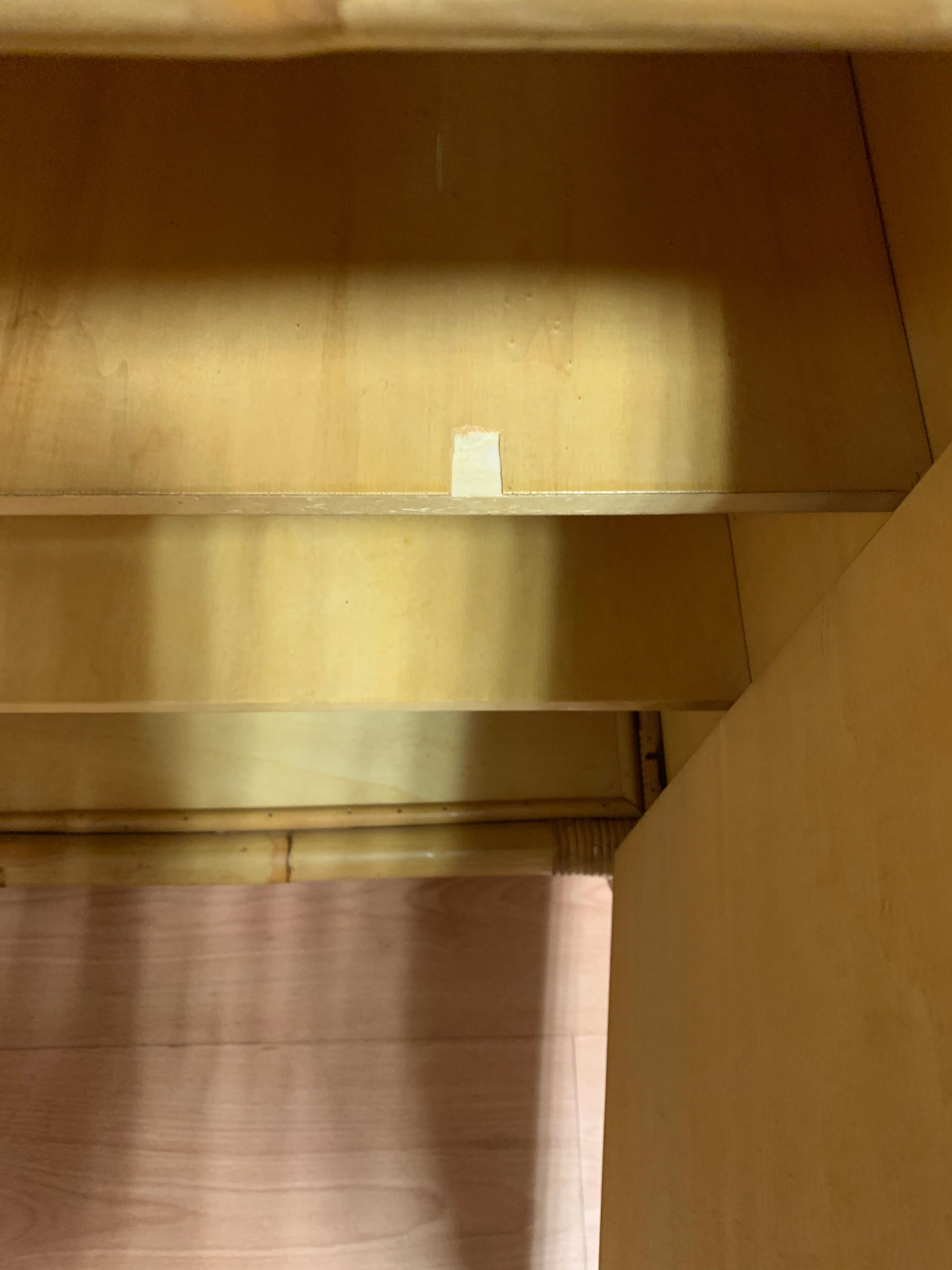 Rattan shelf cabinet from the 1980s'