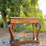 19th Century Empire Style Mahogany Console Table