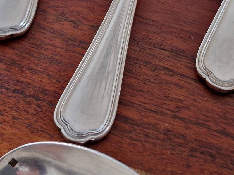 Christofle - Set of 12 table spoons model Spatours in silver-plated metal