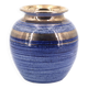 Vase bleu et doré en céramique de Georges Pelletier