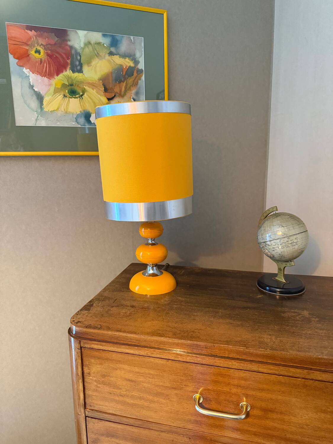 Vintage orange table lamp
