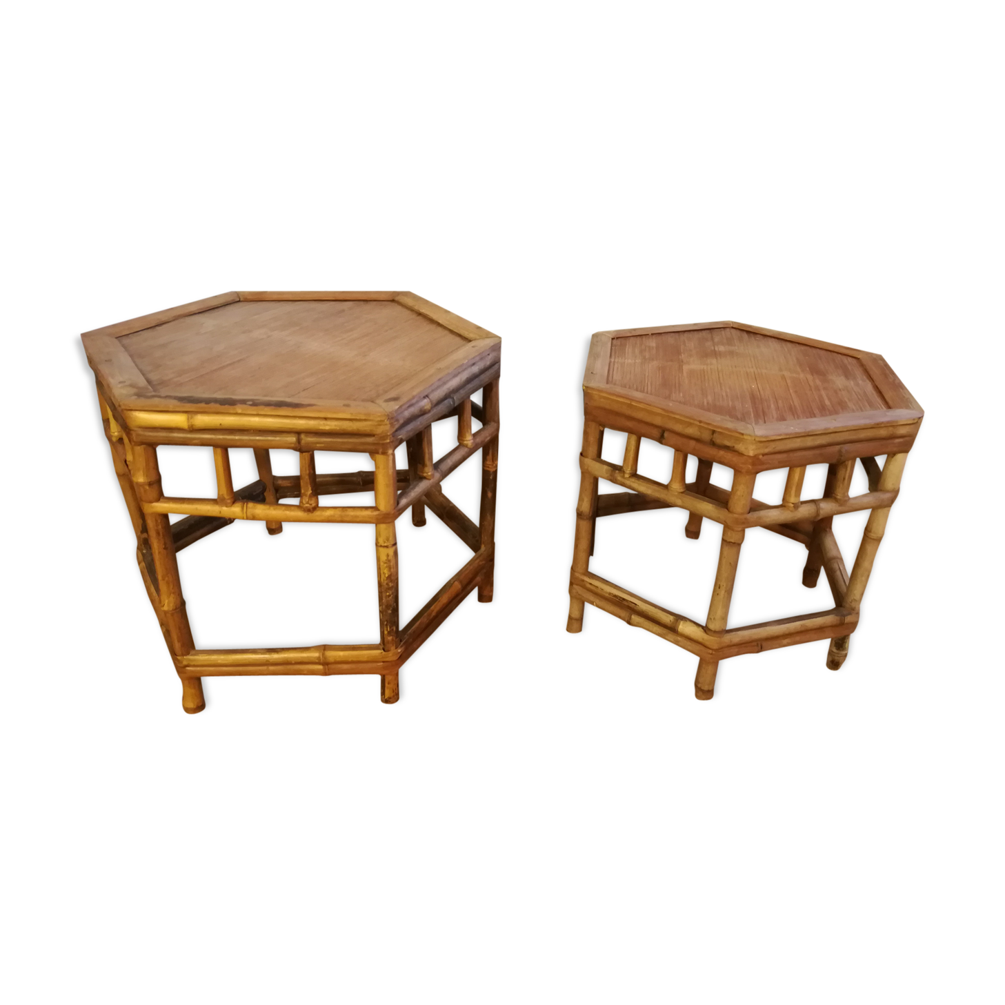 2 Bamboo nesting tables