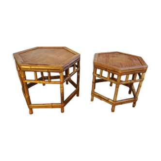 2 Bamboo nesting tables