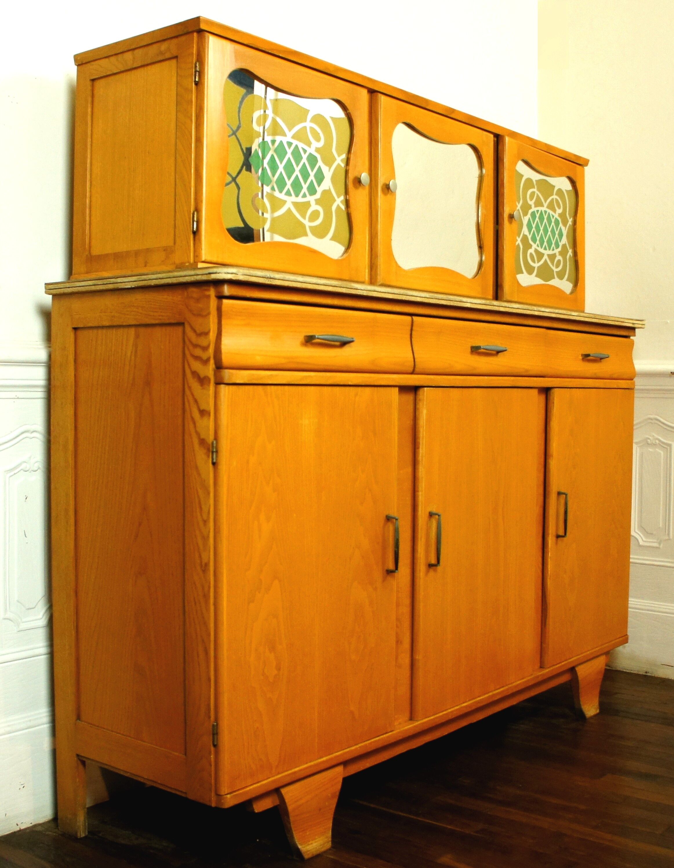 Buffet "Mado" 2 beech and Formica bodies