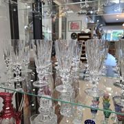 12 Saint-Louis Guernesey model champagne flutes in cut crystal