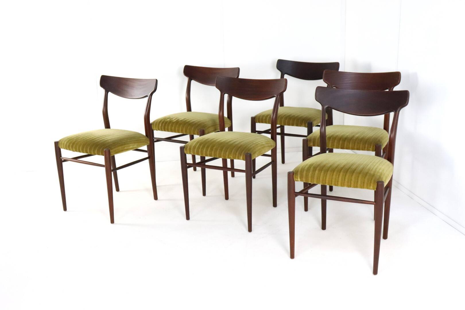 Set of 6 Lübke Otto Pollak mid centiry chairs 'Aldersbach'