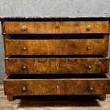Louis Philippe period chest of drawers in burr walnut circa 1830