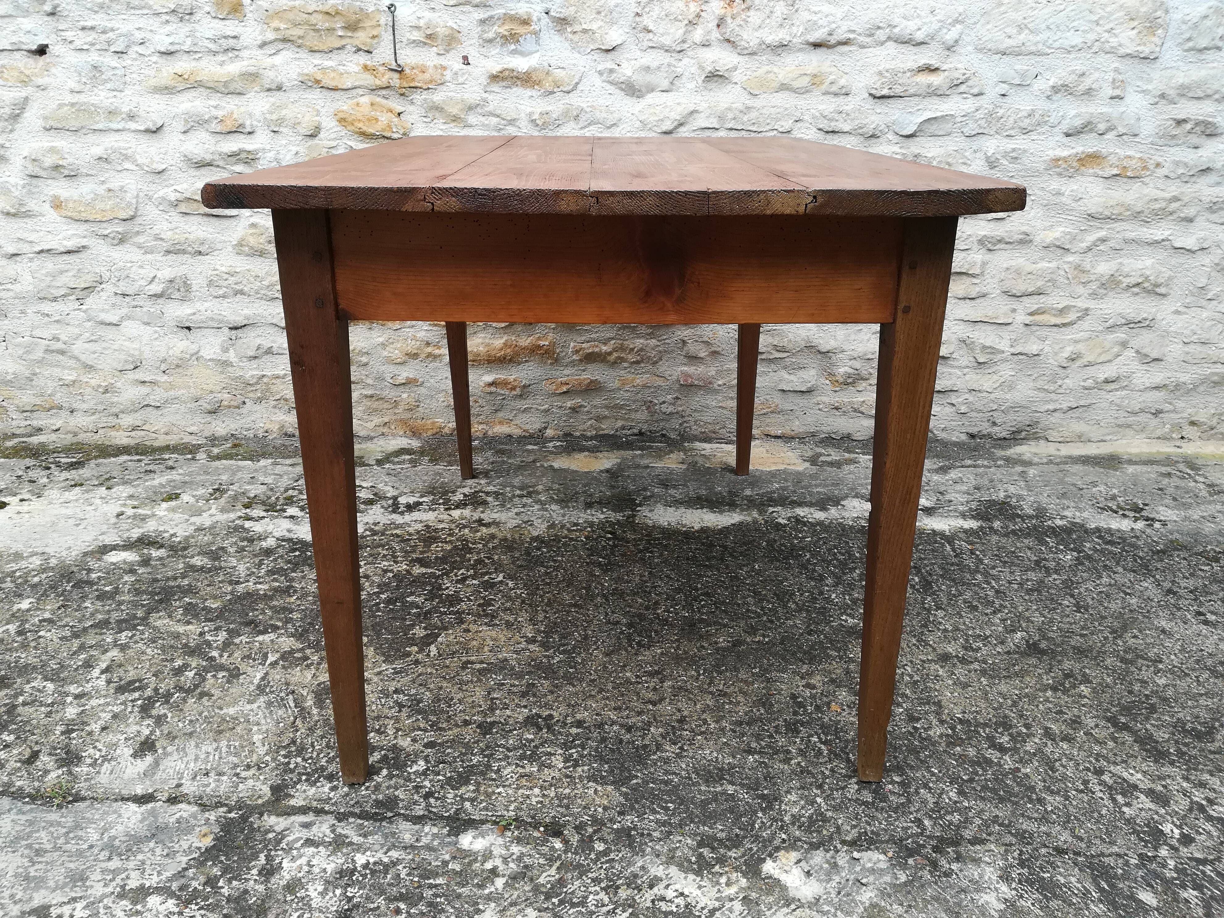 Farm table with drawer