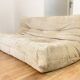 Togo sofa 3 places by Michel Ducaroy in beige velvet