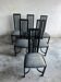 Lot de 6 chaises de salle à manger vintage noires
