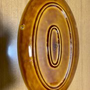 Plat de service émaillé brun, Longchamp