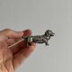 6 porte-couteaux en métal en forme de petits chiens