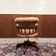 Classic English Cognac Chesterfield Desk Chair