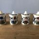 Set de 4 pots à épices en faïence