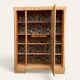 Parisian Art Deco style wardrobe in solid raw oak, 1950