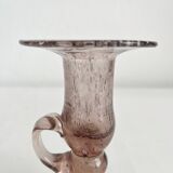 Vintage Biot bubble-blown glass candlestick