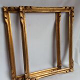 Pair of Montparnasse frames in gilded wood with circa 1960 leaf - 40 x 30 cm