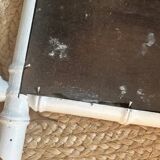 Ancien miroir en bois forme bambou