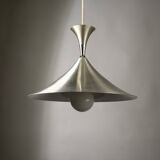 Scandinavian suspension lamp in brushed aluminum