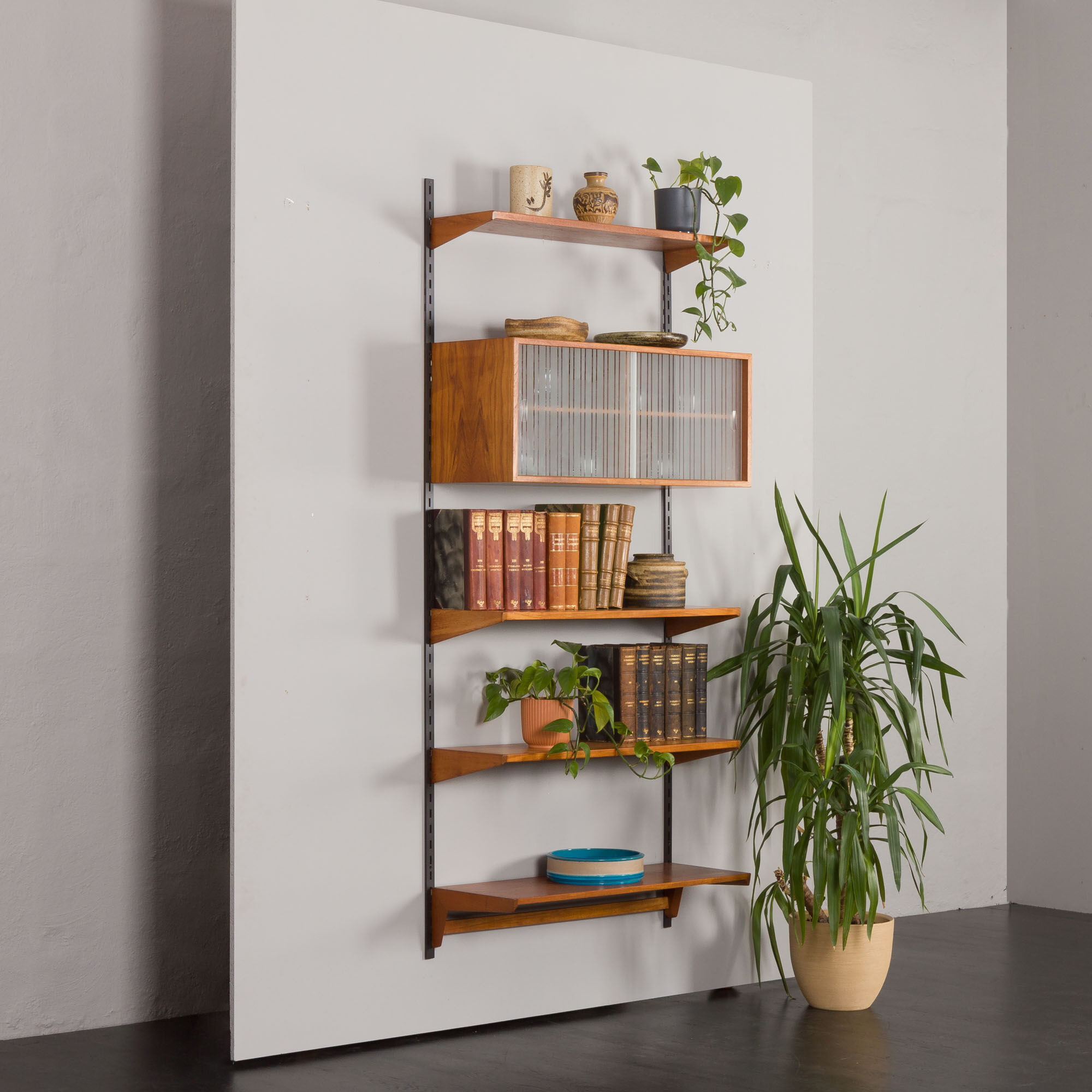 Scandinavian bookcase in teak by Kai Kristiansen for FM Mobler Denmark 1960s