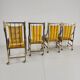 Ensemble unique de chaises de salle à manger et de salon de style milieu du siècle – dorées, fabriquées entre 1940 et 1948 par Flanders Industries Inc, Fort Smith, Arkansas