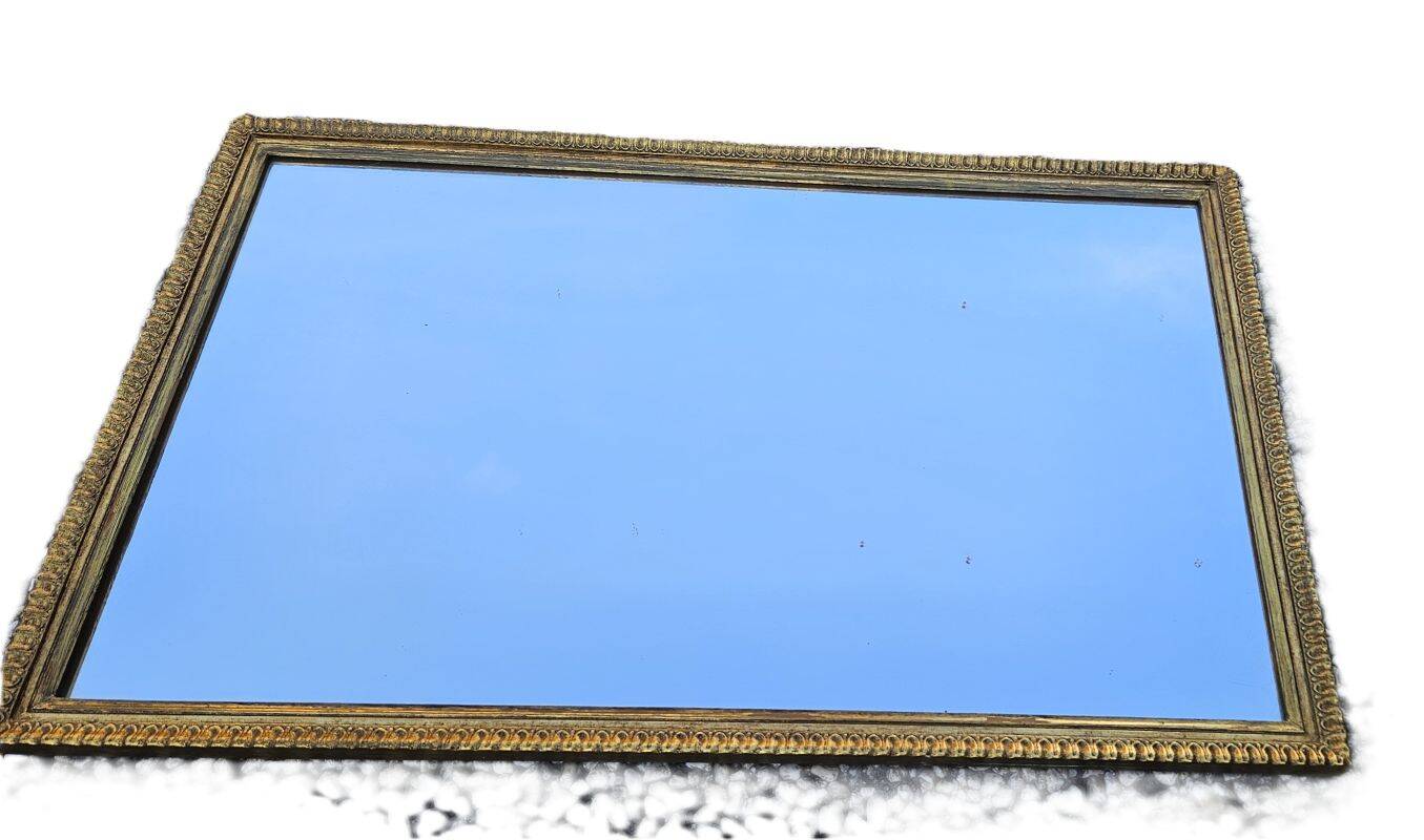 Large Antique Gilded Mirror Height 105 cm