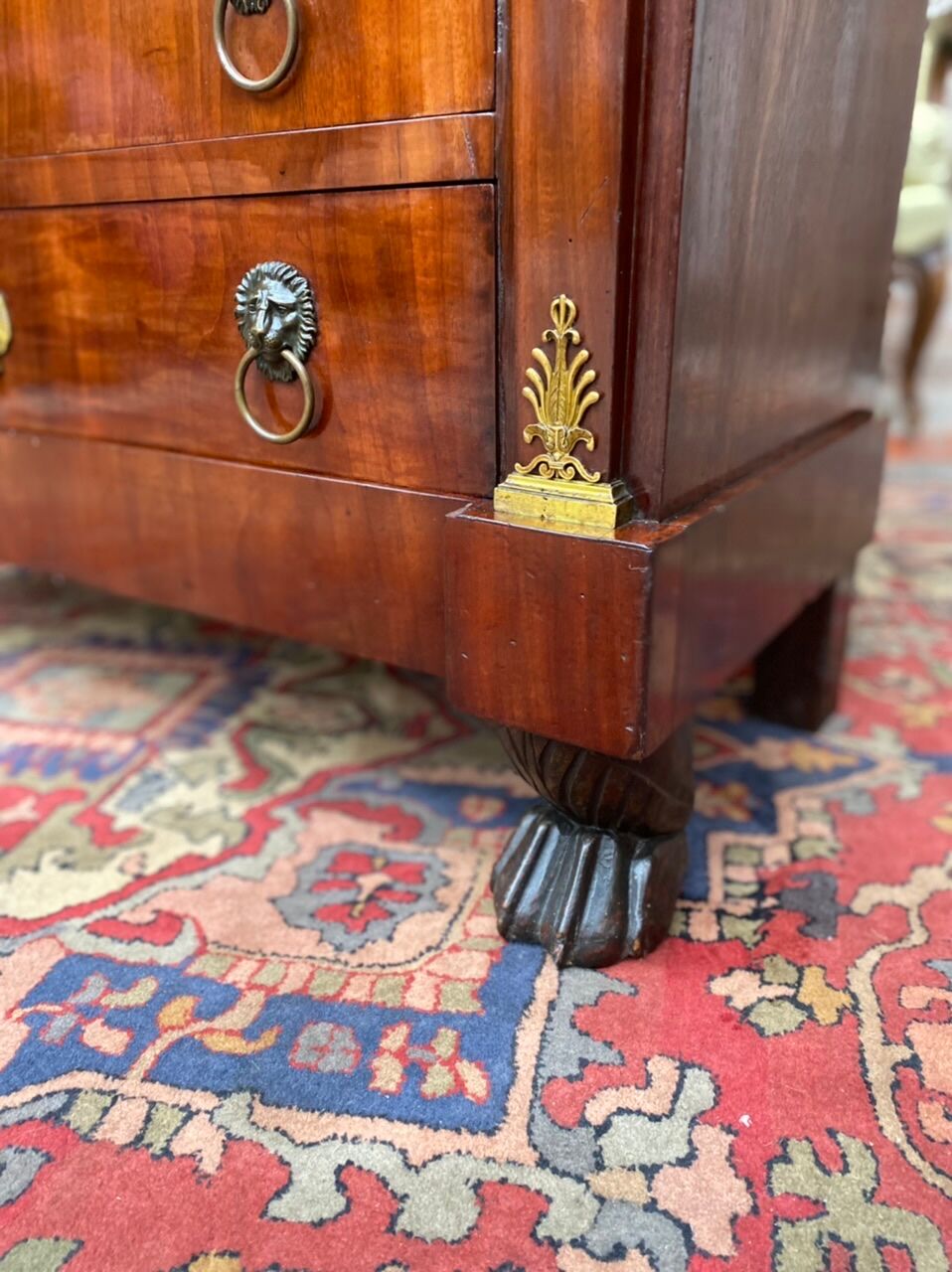 Secretary in mahogany period empire stamped pierre benoît marcion early nineteenth century