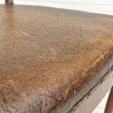 Scandinavian armchair, original condition, leather, oak wood, 1950s,