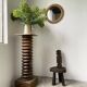 Brutalist stool with African influence