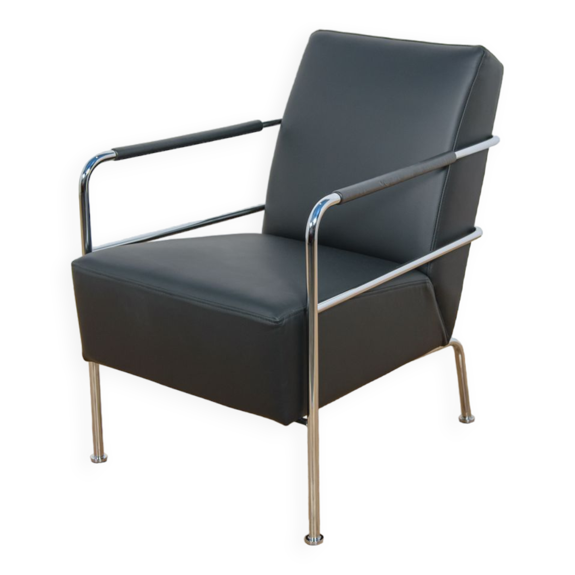 Swedish Leather Armchair by Gunilla Allard for Lammhults, 1990s