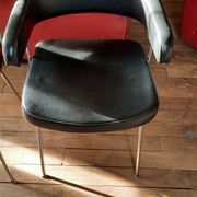 Fauteuil et chaise de bureau année 60 skaï