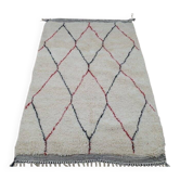 Tapis en laine pure fait main artisanale traditionnelle taille 1,5/2,5 m