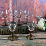6 shot shot shot glasses in smoked glass in Breizistal Luxe box