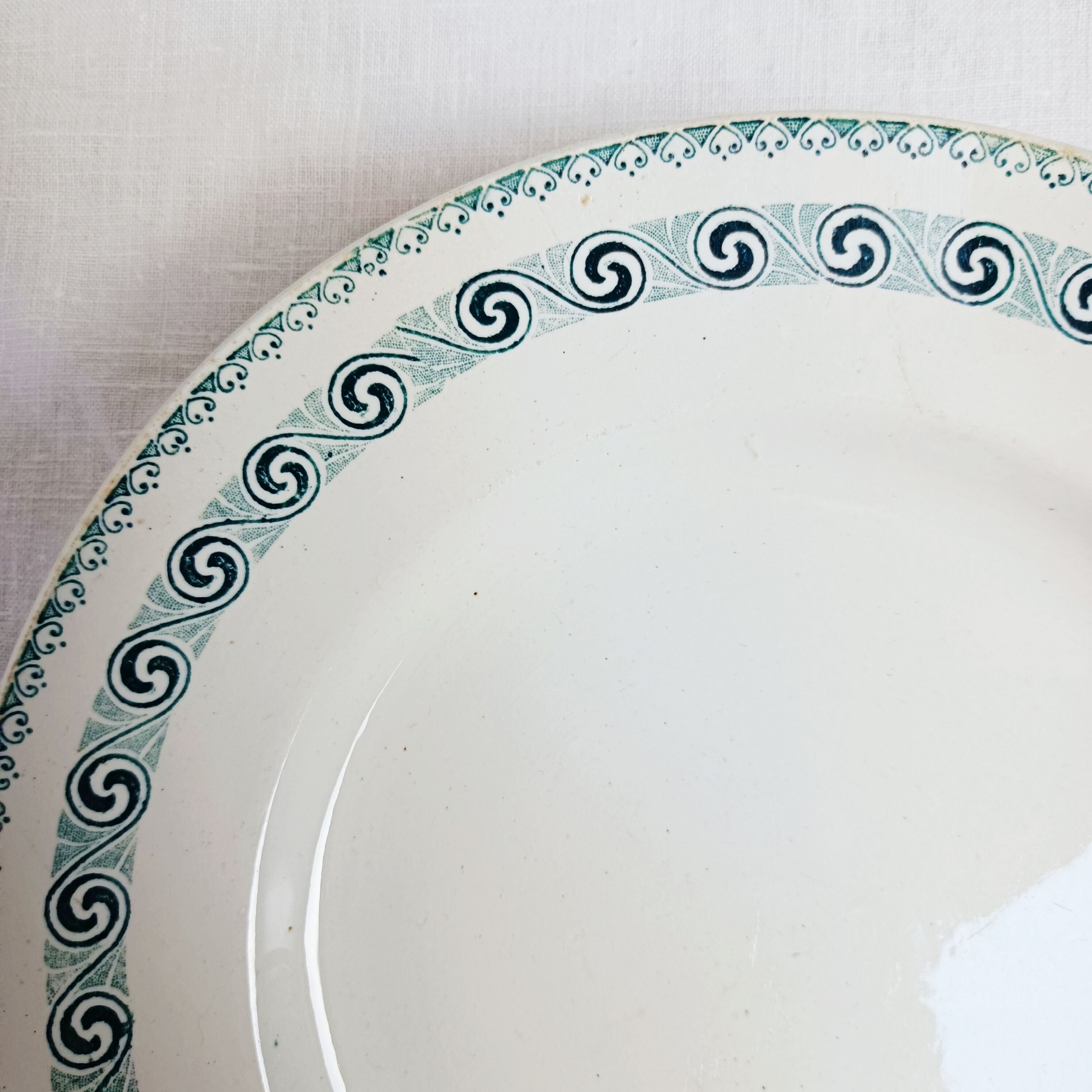Ironstone compote dish Moulin des Loups and Hamage, Rachel model.